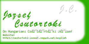 jozsef csutortoki business card